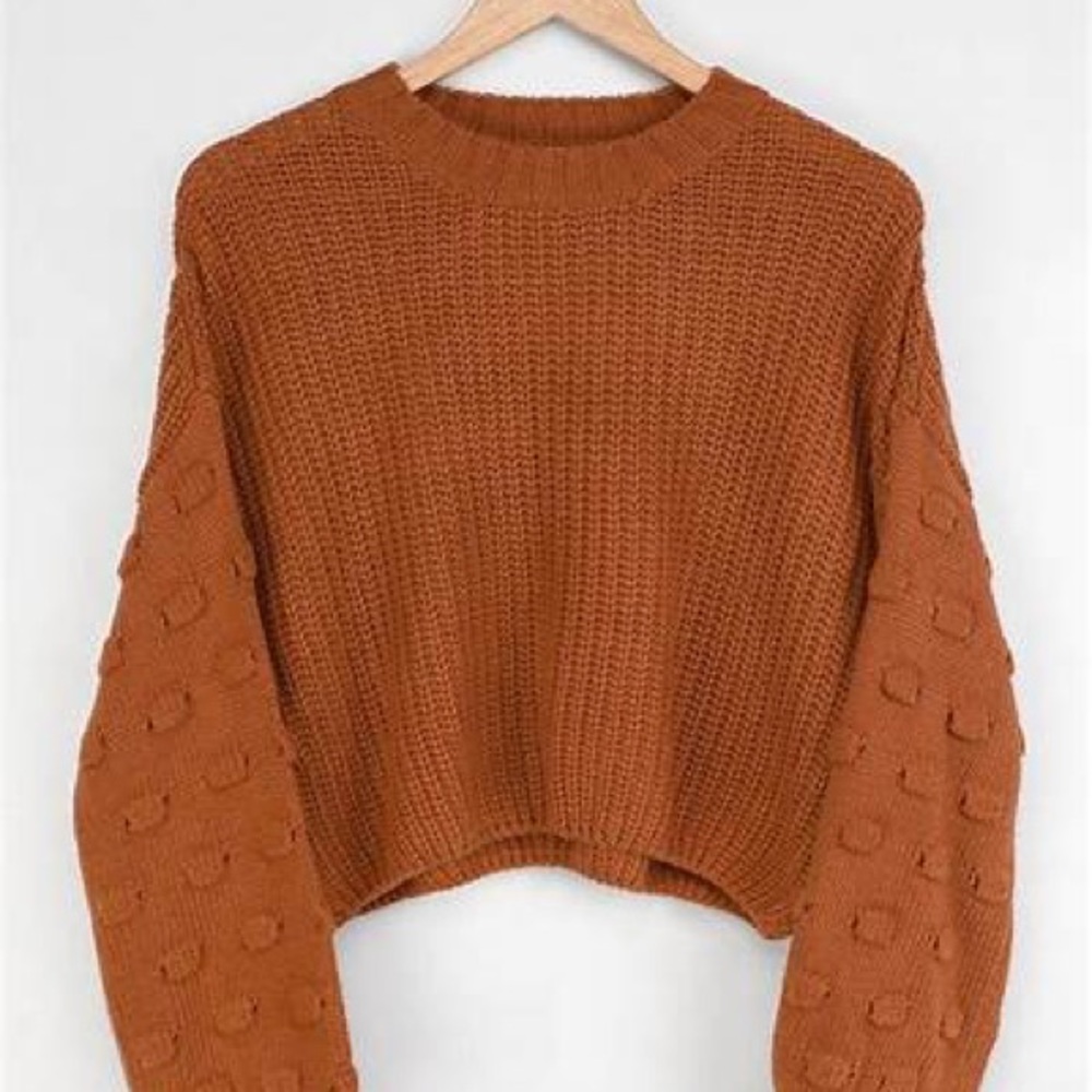 NWOT Cropped Rust Orange Sweater